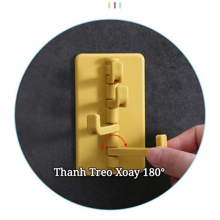 Móc Treo Tường Xoay 180 độ Móc Treo 4 Móc đa năng