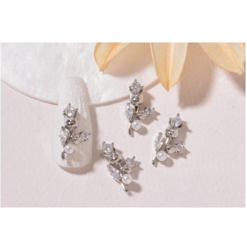 charm hoa hồng cao cấp trang trí nail