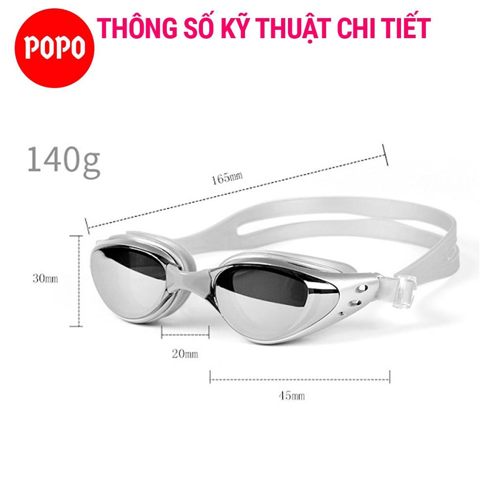 Kính bơi cận thị có độ từ 1.5 đến 8.0 POPO 610 kiếng bơi cận người lớn nam nữ chống UV, chống sương mờ