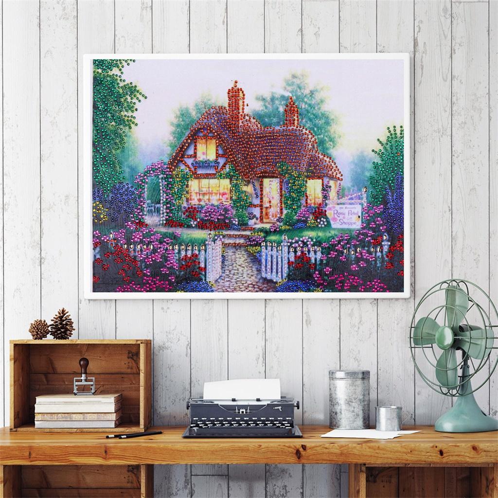 Special Shaped Diamond Painting Partial Drill Cross Stitch Crafts Flower 1