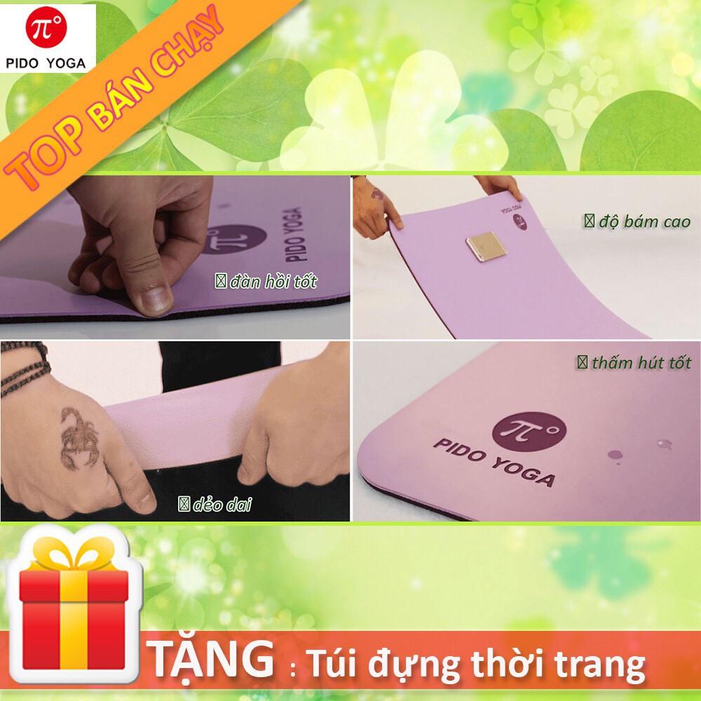 Hình ảnh Thảm yoga pido định tuyến 5mm PU Cao Cấp (tặng túi xịn)