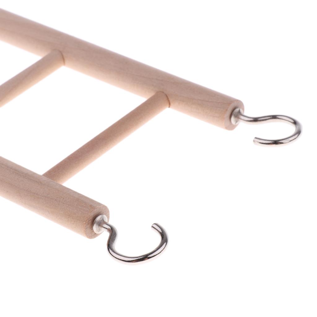 2xBird Toy Wooden Ladder 8 & 6 Step for Parrot Budgie Chinchilla Stand Perch