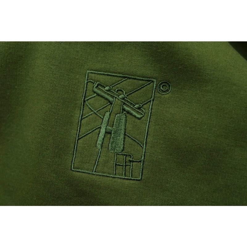 Áo Hoodie Unisex Thêu Logo TeeHolic Màu Xanh Rêu