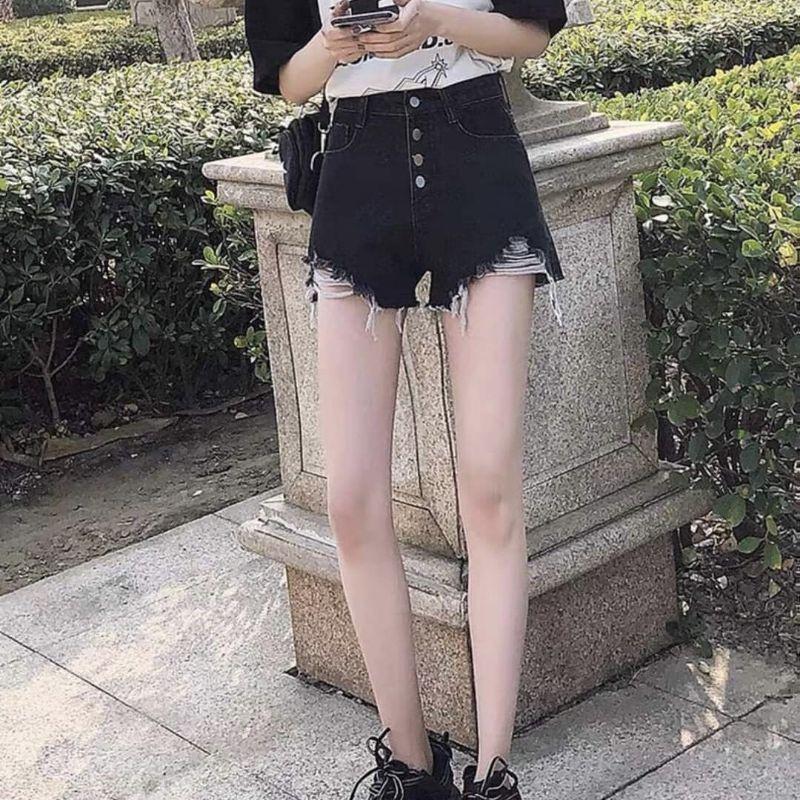 Quần Sort Xám Đen Lưng Cao 3Cúc Bigsize siu xinh