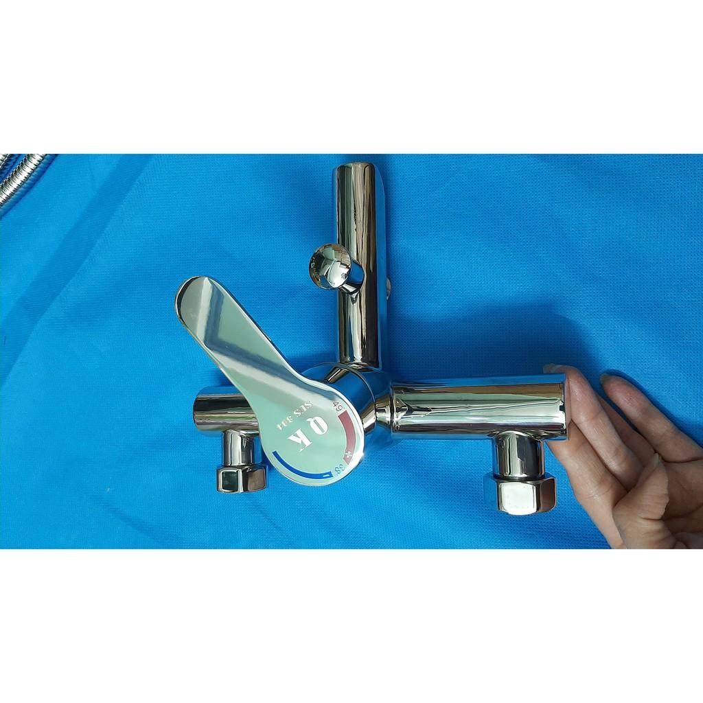 VÒI SEN NÓNG LẠNH HÌNH TRÚC - INOX 304 BÓNG