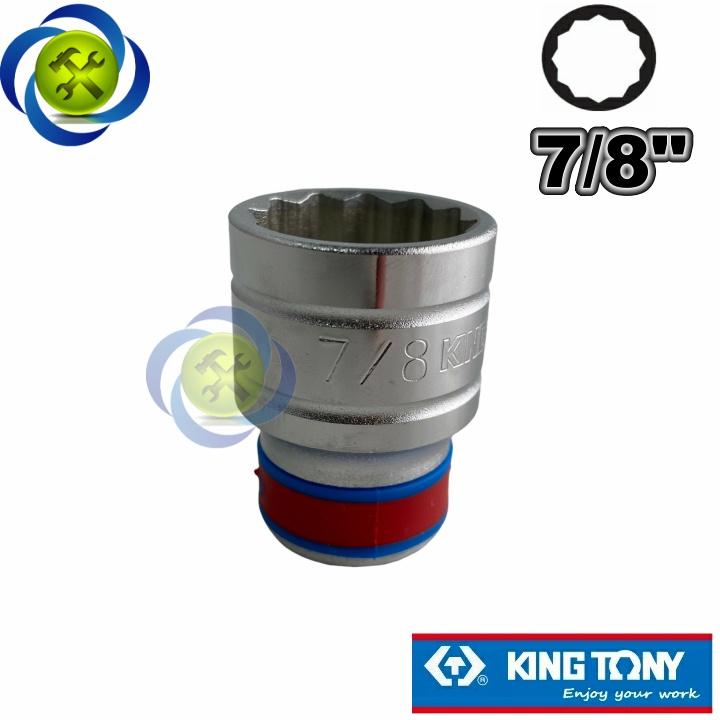 Tuýp 7/8 hệ inch 1/2 Kingtony 433028S loại ngắn 12 cạnh màu trắng 22.22mm
