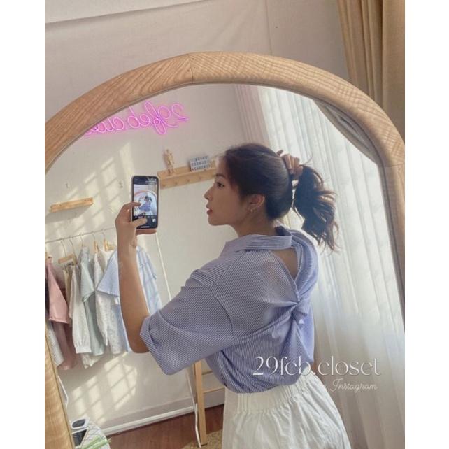 Áo sơ mi dây buộc chéo sau lưng