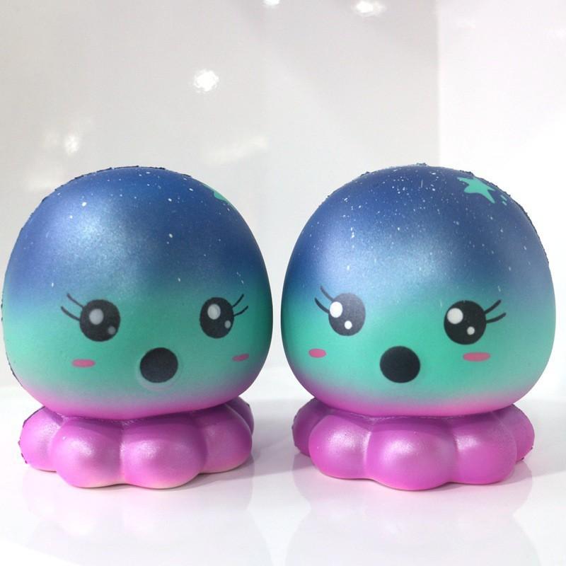 ĐỒ CHƠI SQUISHY BẠCH TUỘC TRÒN KÈM BAO suy bì xịn