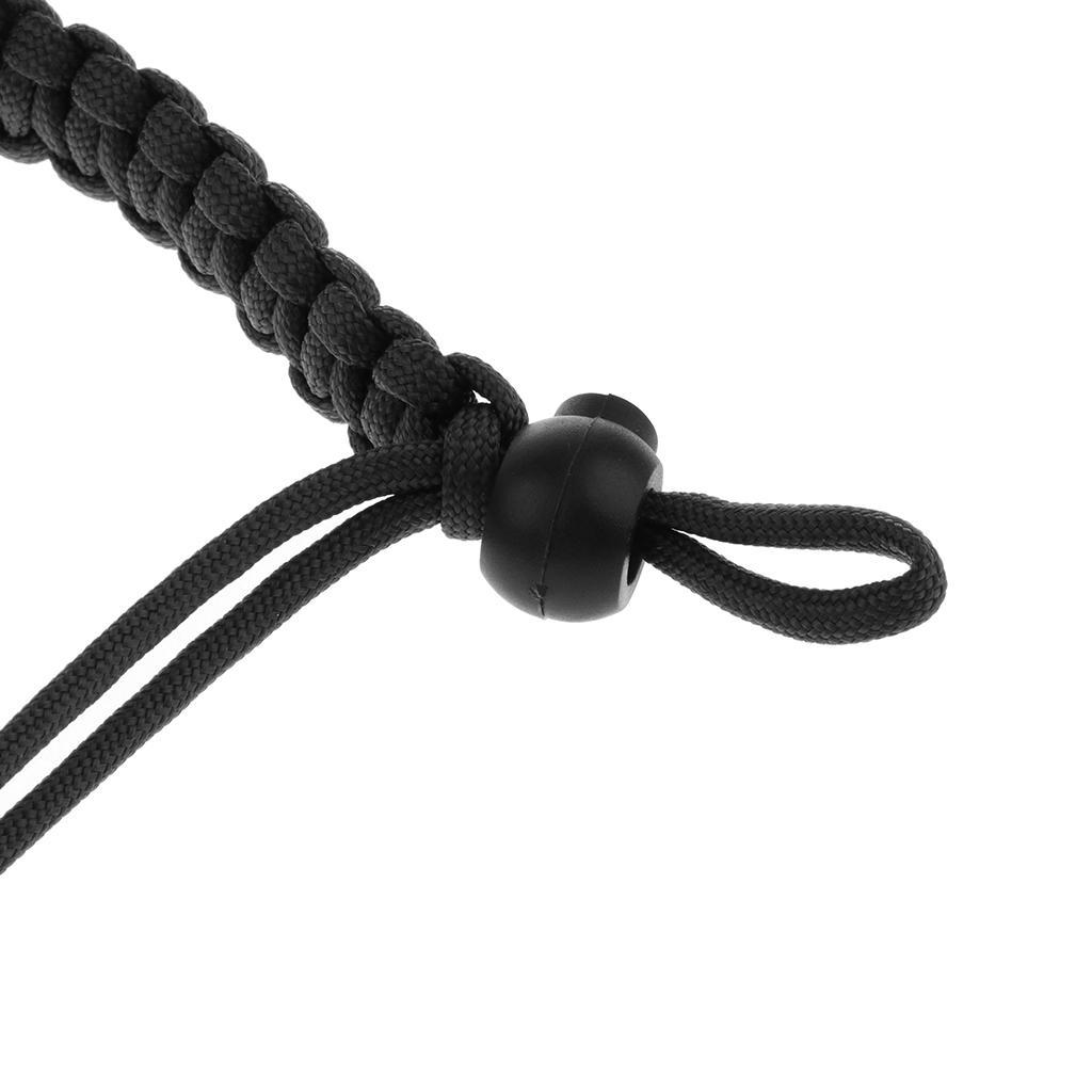 Black Parachute Cord Paracord Hand Wrist Strap Lanyard for Key