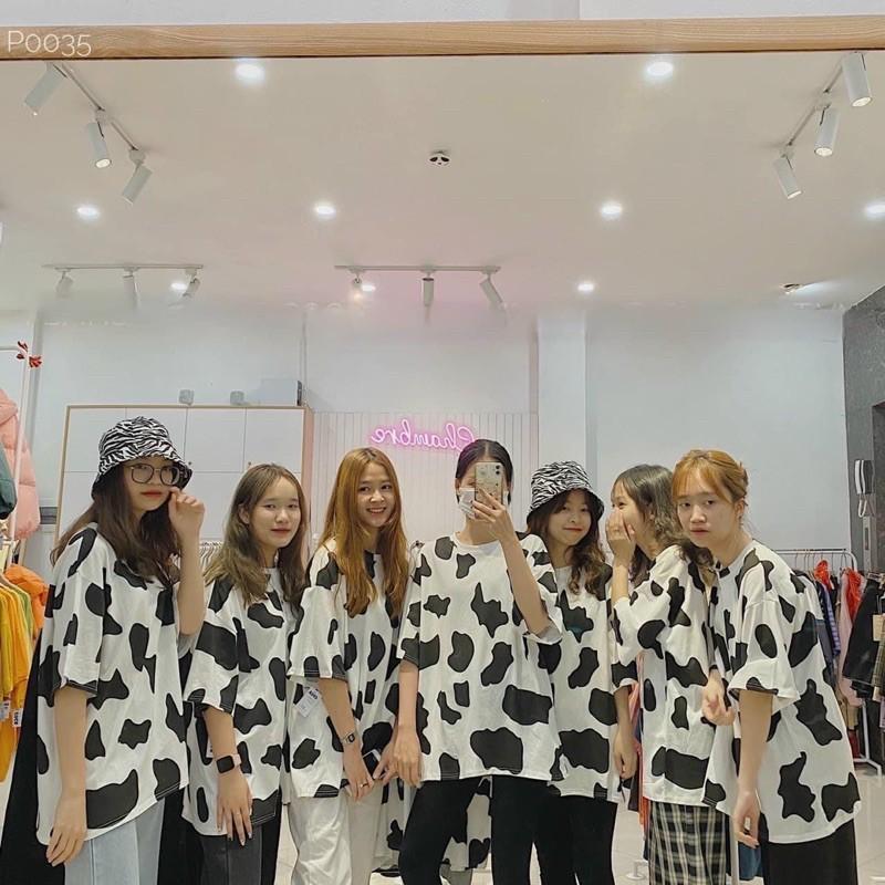 Áo Thun loang bò sữa , Áo phông form rộng hàng phù hợp mặc đôi, đội, nhóm, đi biển cực chất