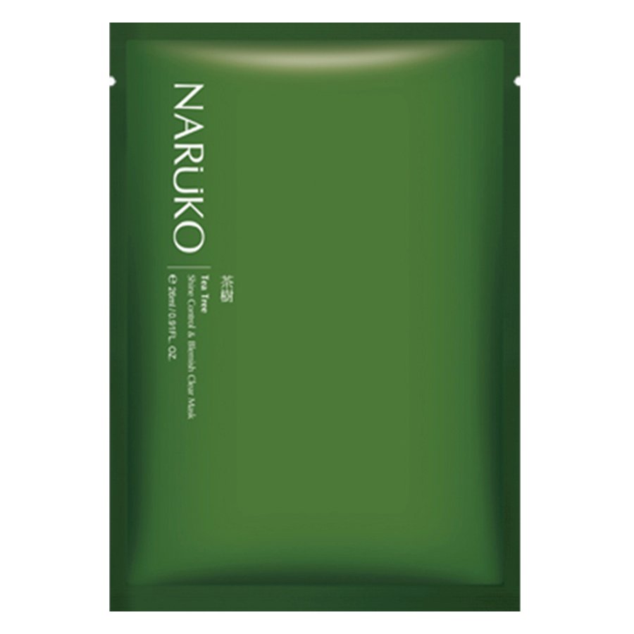 Hộp 8 Miếng Mặt Nạ Kiểm Soát Dầu Và Mụn Naruko Tràm Trà (Bản Đài) - Tea Tree Shine Control And Blemish Clear Mask