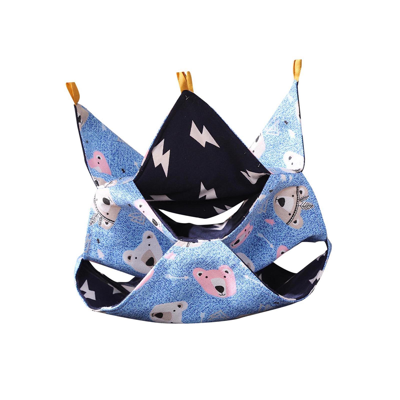 Rat Hanging Bed Summer Hamster Hammock Accessories Multifunctional Cage Toy Cartoon Pattern for Guinea Pig, Chinchillas, Mice, Rats