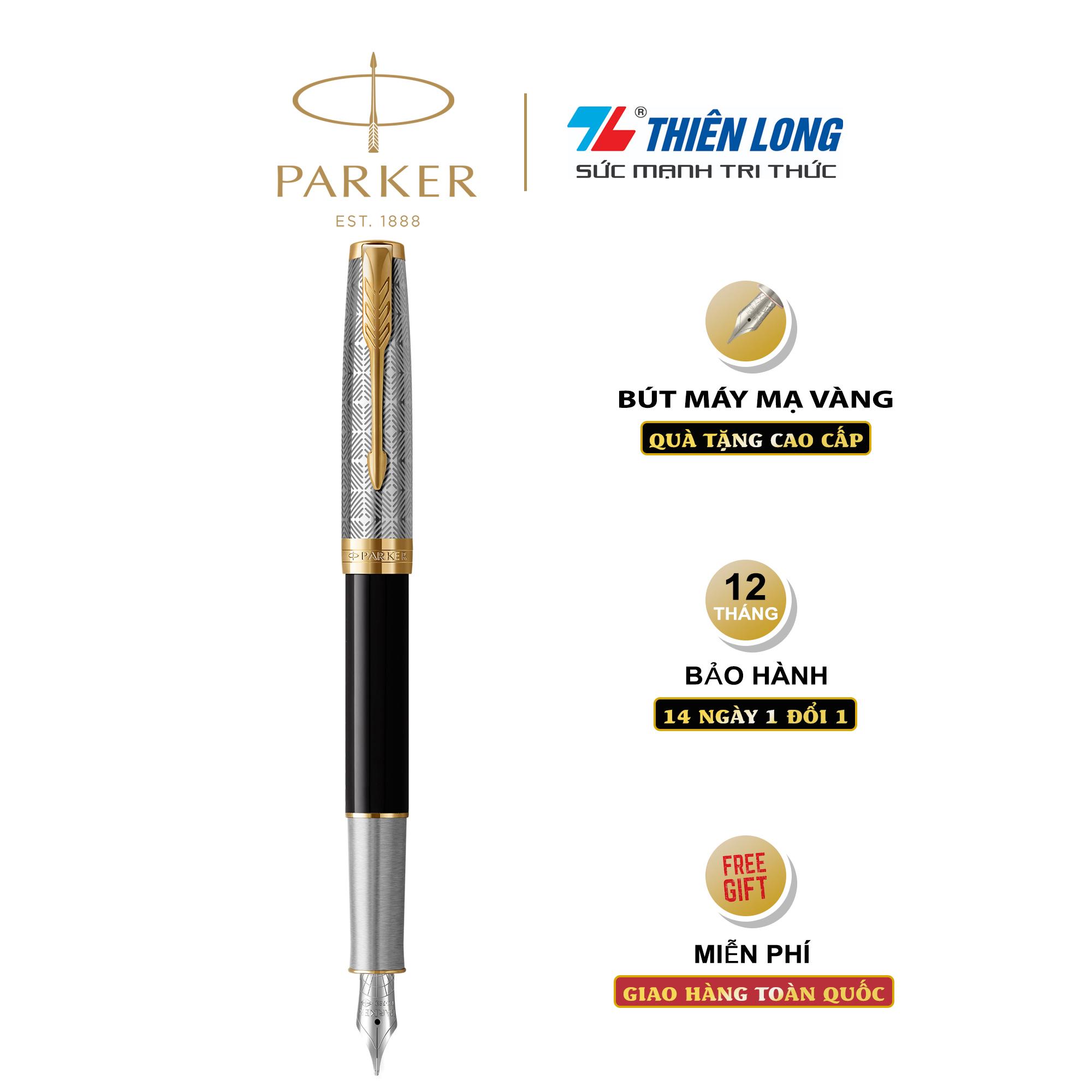 Bút máy cao cấp Parker Sonnet Metal - Mạ vàng 18k