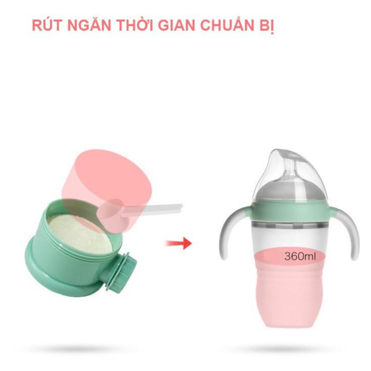 Hộp Chia Sữa Và Đồ Ăn Cho Bé AAG 621 Nhựa Cao Cấp - Hàng Chính Hãng