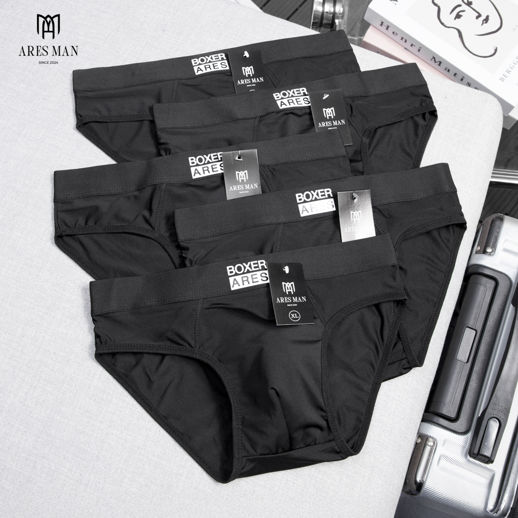 Quần lót nam, quần sịp nam tam giác cao cấp ARES 03 chất thun lạnh mềm mịn thoáng khí co giãn 4 chiều thấm hút mồ hôi - ARES SHOP