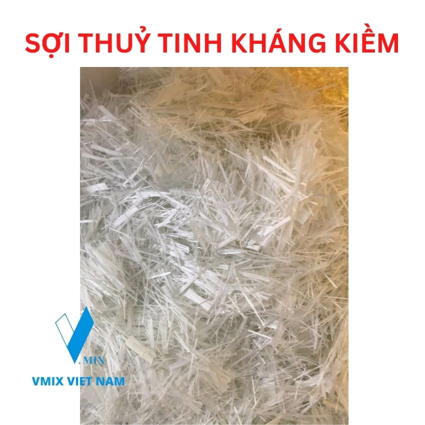 Sợi thuỷ tinh kháng kiềm, độ uốn cao, chịu lực tốt, dùng chống thấm, chống nứt, dùng trộn vữa bê tông, đúc chậu, phào chỉ, phù điêu nghệ thuật...