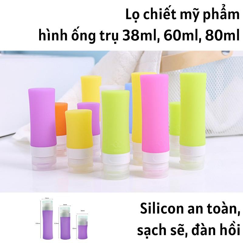 Lọ chiết dầu gội mỹ phẩm du lịch Silicon 38ml, 60ml, 80ml