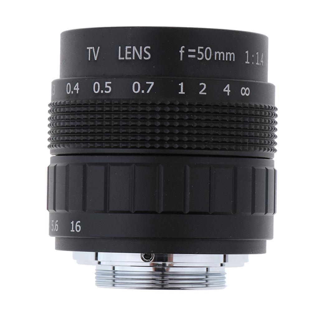 CCTV Lens +C Mount Adapter +2 Macro Rings, 50mm f1.4 for Q Cameras #1