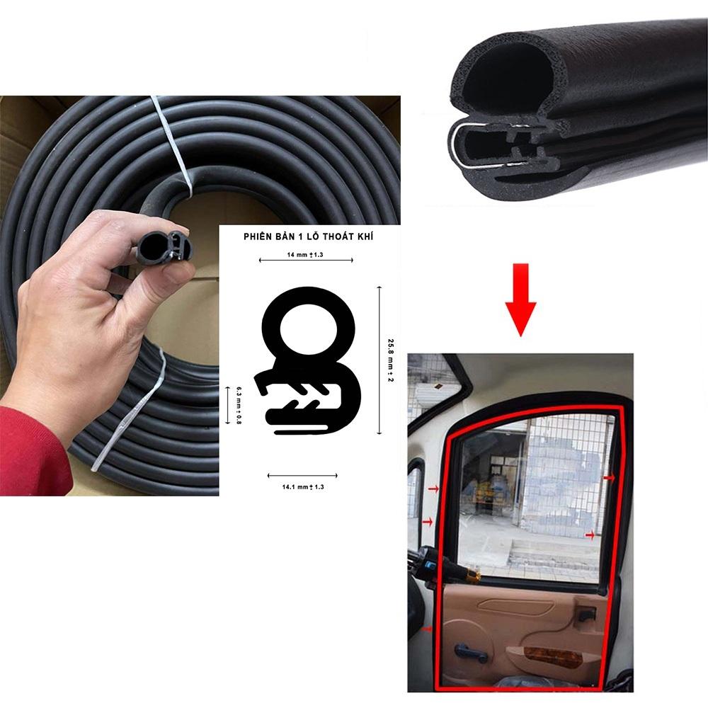 Gioăng Chữ U Có Rãnh Khí - Gioăng Cửa sau, Cốp sau Xe Tải cỡ nhỏ, Tủ Điện, Tủ Sắt, Nồi hơi đa dụng - Đệm khí ở đỉnh