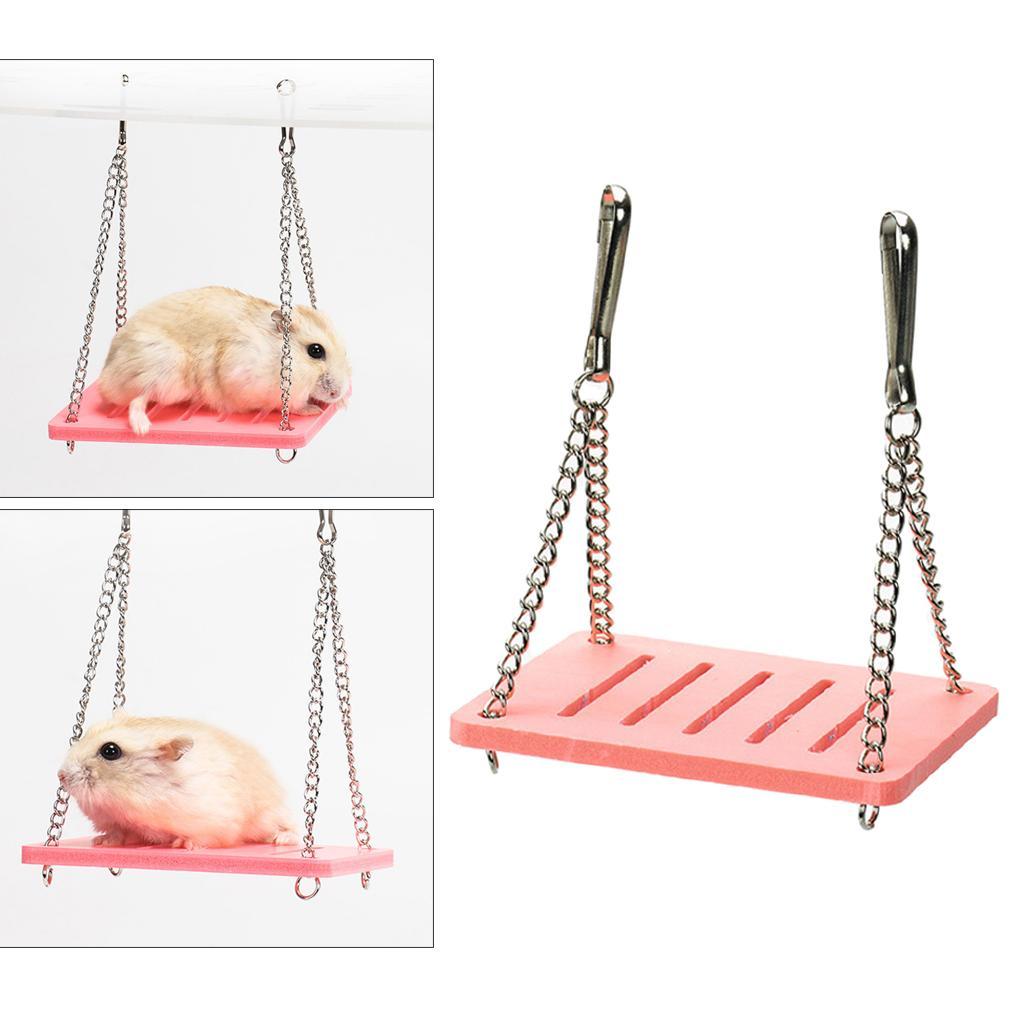 Set of 2, Animal Rat Chinchilla Guinea Pig Hamster Swing and Tunnel Tube
