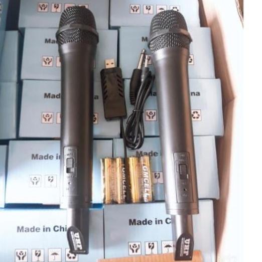 Mic đa năng Q_333 không dây 2 cây..." sóng U " ....độ xa 10m...hàng mẫu mới.