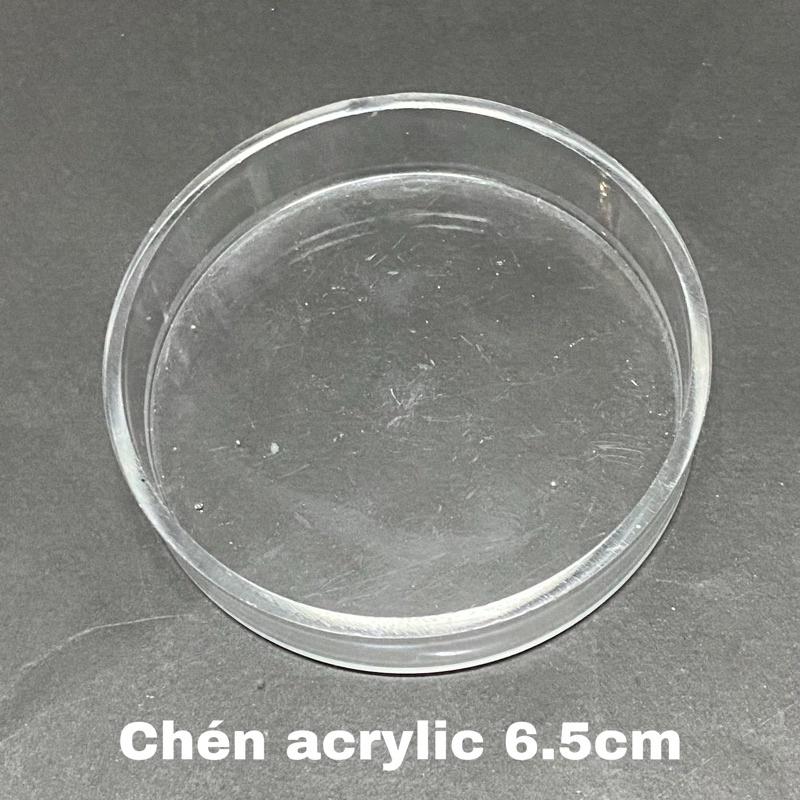 Chén thủy tinh, chén acrylic cho cá tép ăn size 6-8,5cm