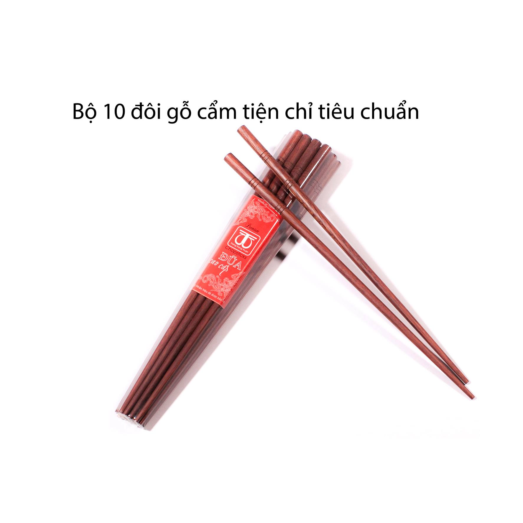 COMBO 4 BỘ 40 ĐÔI ĐŨA ĂN CAO CẤP ĐŨA ĐẸP ĐŨA SẠCH GỖ  CẨM