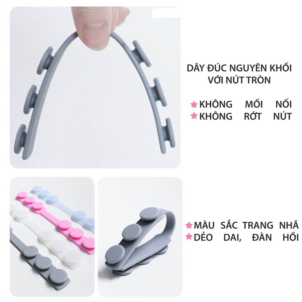 Dây đeo khẩu trang silicone mềm chống đau tai, móc đeo khẩu trang cao cấp Venado