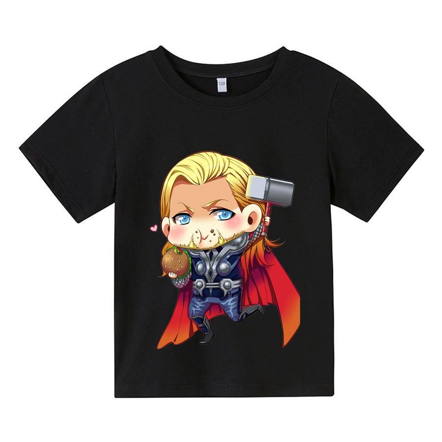 Áo thun trẻ em thor chibi 4 màu Có size người lớn, King Cotton