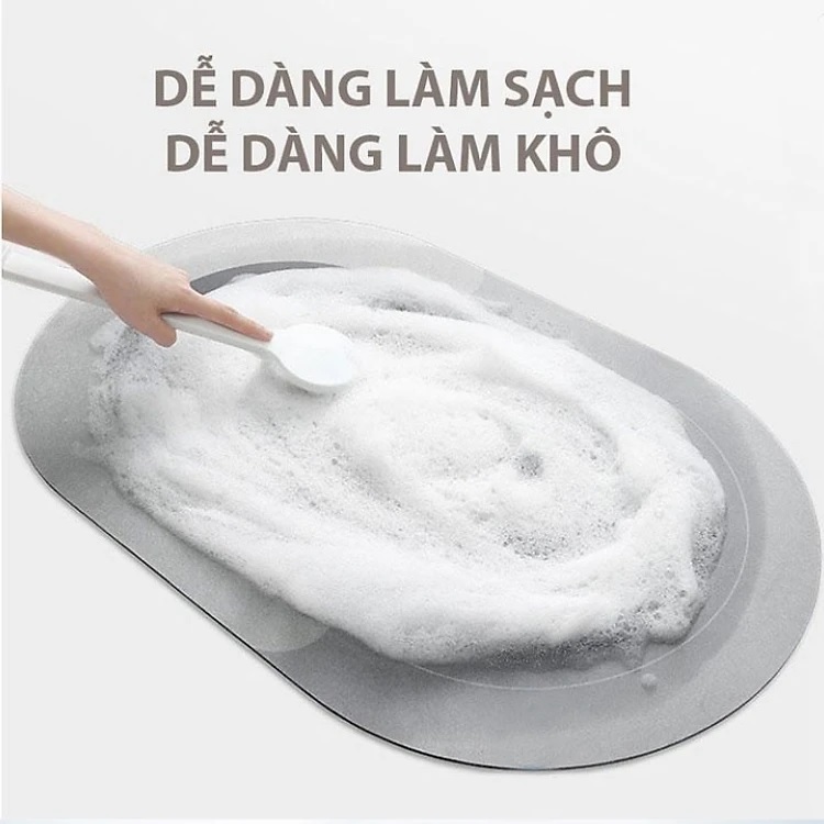 Thảm Lau Chân Nhà Tắm Đa Năng Chất Liệu Chống Trơn Trượt Cao Cấp, Thấm Hút Tốt 40x60cm Chính Hãng TOKDODO -( Màu Và Chữ Ngẫu Nhiên)