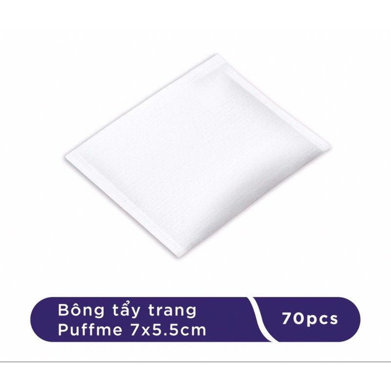 [HB Gift] Quà Tặng Bông tẩy trang Puffme Hộp 70 Miếng Dạng Túi