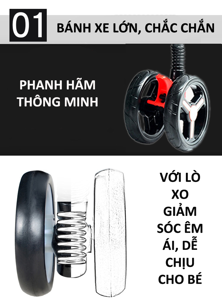 Xe đẩy trẻ em 2 chiều gấp gọn, xe đẩy cho bé HT 105 - 2 chiều 3 tư thế đa năng kiểu dáng sang trọng, dễ dàng mang theo ( TẶNG KÈM BỘ ĐỒ CHƠI XÚC XẮC ĐÁNG YÊU CHO BÉ ) - xe đẩy du lịch, xe đẩy gấp gọn, xe đẩy cho bé, xe đẩy em bé