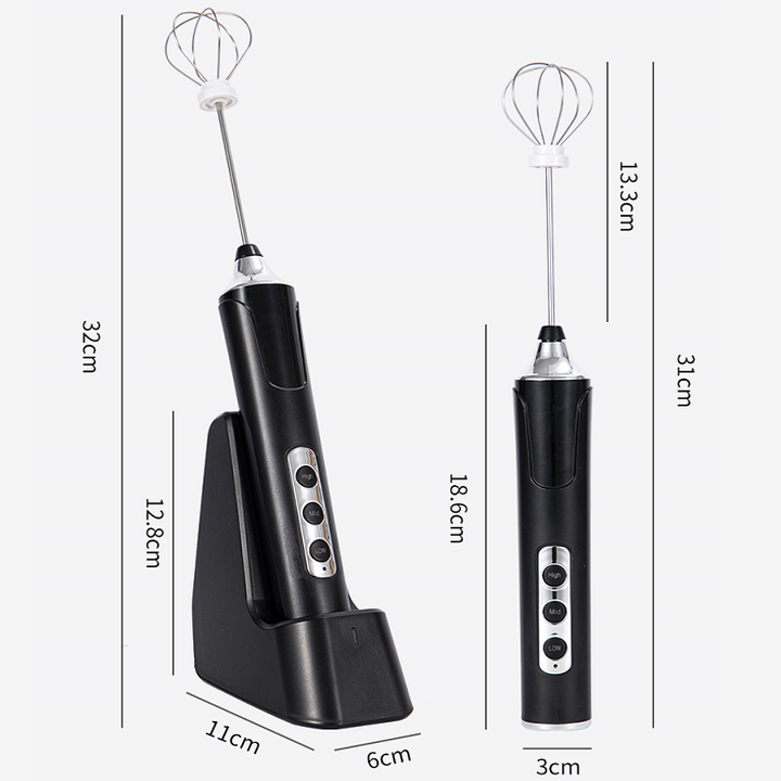 Máy tạo bọt cà phê, đánh trứng 3 trong 1, tích hợp cổng sạc USB MFB1501L