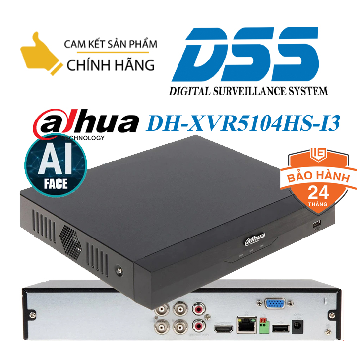 Đầu ghi hình 4 kênh HDCVI AI FullHD DAHUA DH-XVR5104HS-I3 hàng chính hãng