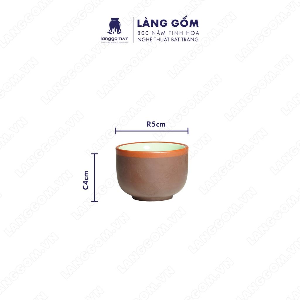 Bộ ấm chén đất nung khắc trúc nhỏ + đĩa tách - Men mộc - Gốm sứ Bát Tràng - langgom.vn