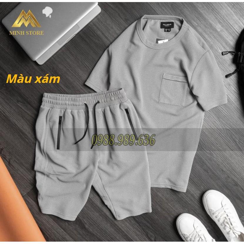 Đồ Bộ Nam Bộ cộc tay chất liệu vải xốp mềm mịn mặc thoáng mát - Minhstore66