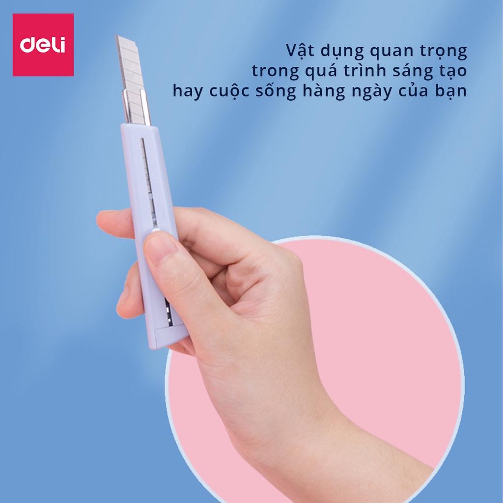 Dao Rọc Giấy Bỏ Túi Lưỡi SK5 Cao Cấp Nusign Deli - Phù Hợp Học Sinh Văn Phòng Xé Dán Cắt Ghép Thủ Công Giấy Tờ - 2038