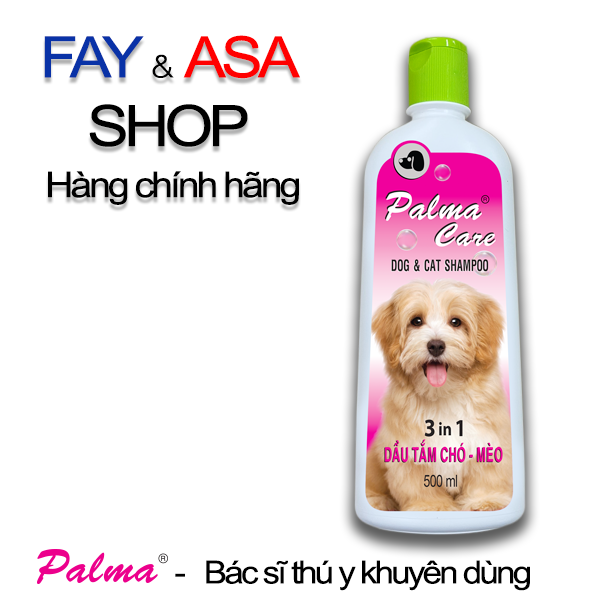 Dầu tắm Chó, Mèo Palma Care 500ml (3 trong 1) hiệu quả vượt trội