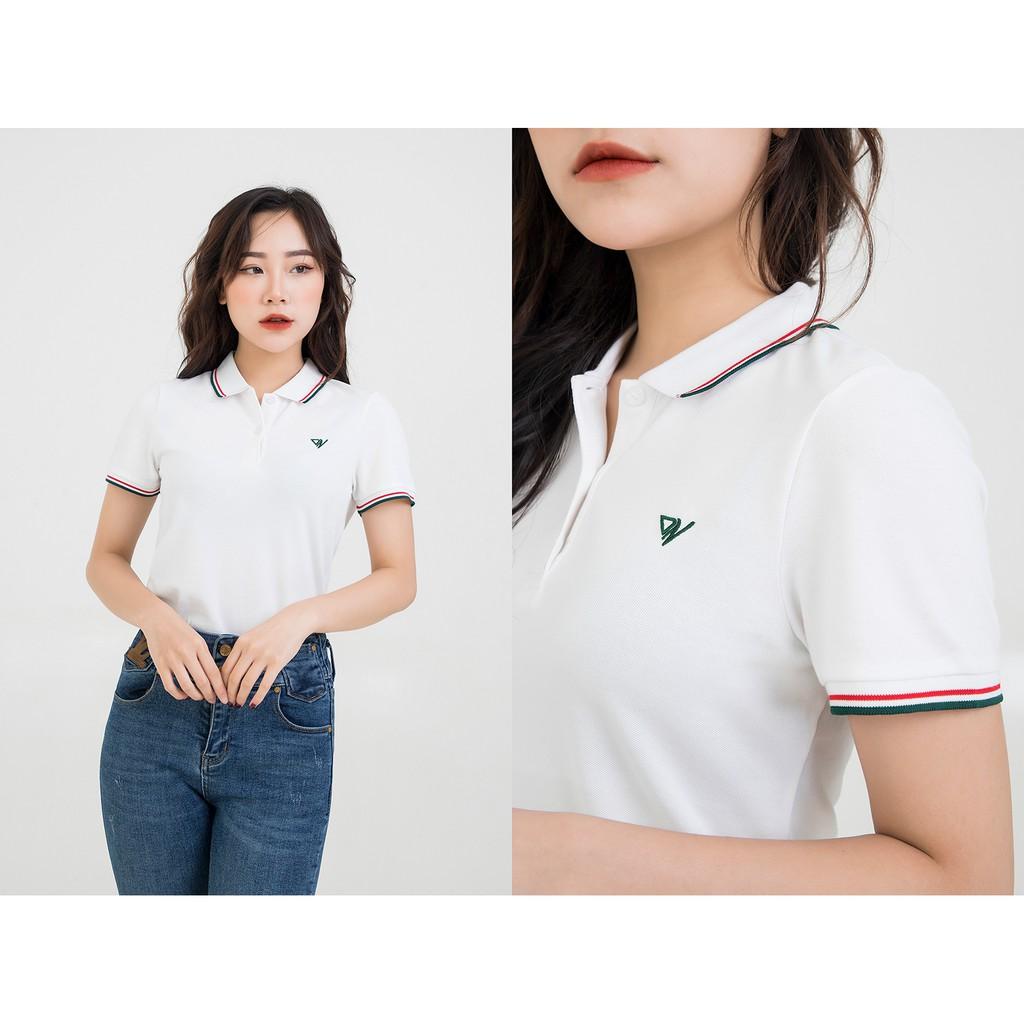 Áo thun polo nữ cao cấp cổ viền chất cotton mềm mịn thấm hút mồ hôi chính hãng DARNELL DN13