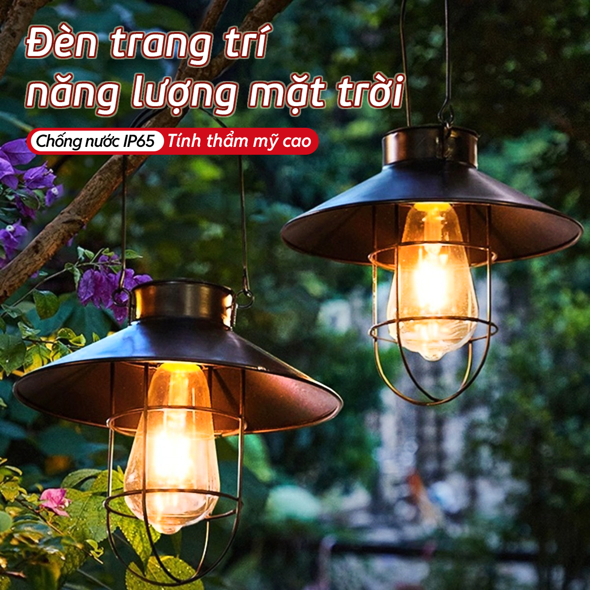 Đèn trang trí năng lượng mặt trời Mũ chụp, tích kiệm điện, bóng siêu sáng, chống thấm nước - DA3083