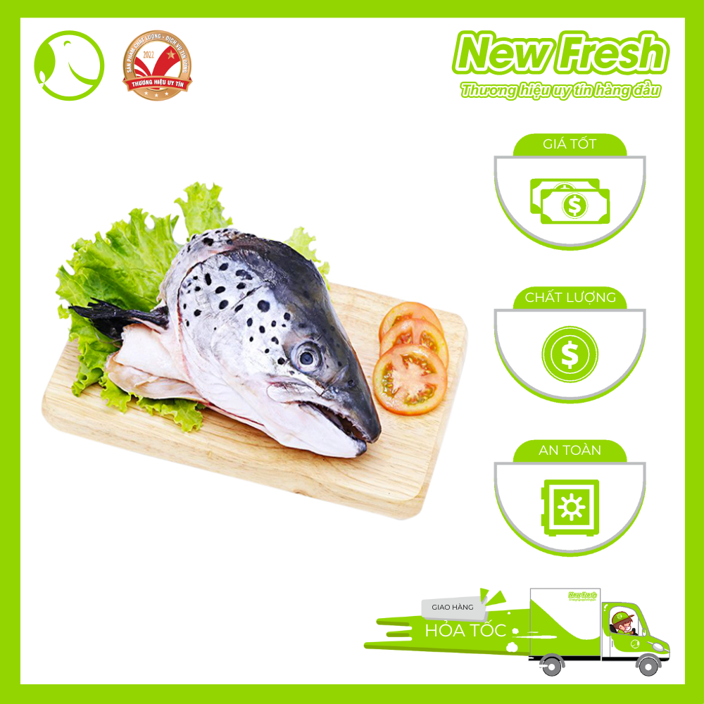 Đầu Cá Hồi Nauy Tươi Túi 1Kg