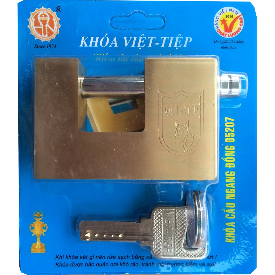 Ổ khóa cầu ngang đồng Việt Tiêp - 05207 cao cấp, cực kì chắc chắn