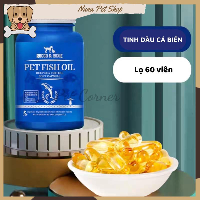 Viên dầu cá cho chó mèo Pet Fish Oil, bổ sung Omega 3, tăng sức đề kháng và dưỡng lông