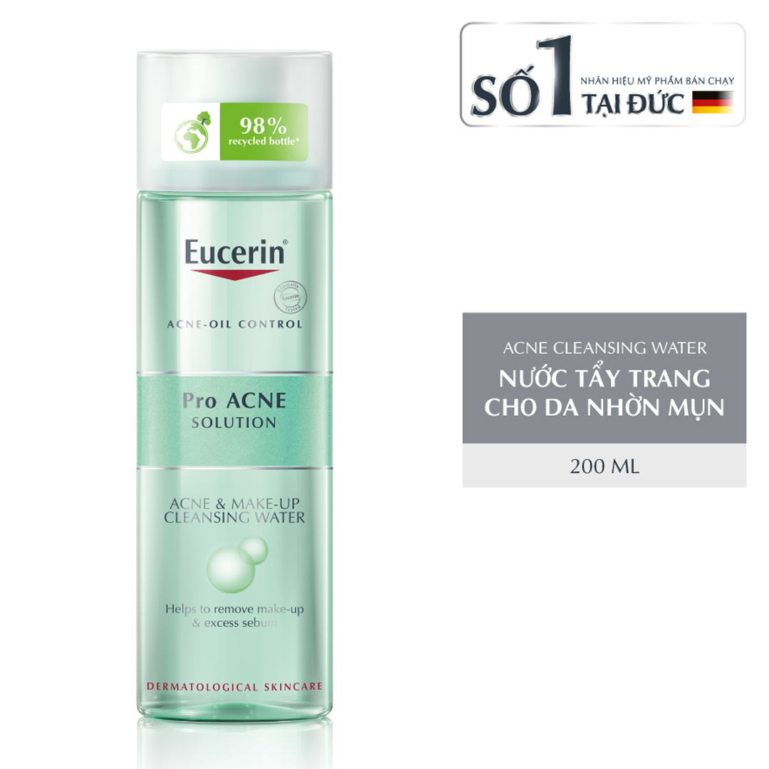 Nước Tẩy Trang Da Mụn Eucerin Pro ACNE Solution Acne & Make-up Cleansing Water 200ml