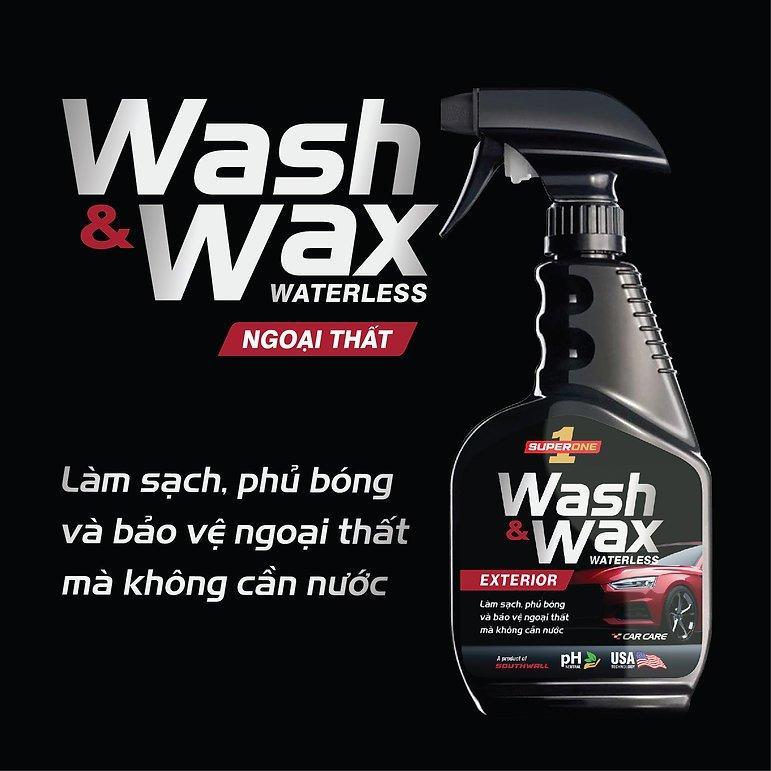 Dung Dịch Lau Xe Và Phủ Bóng Ngoại Thất Không Cần Nước Super One Waterless Wash And Wax - Exterior