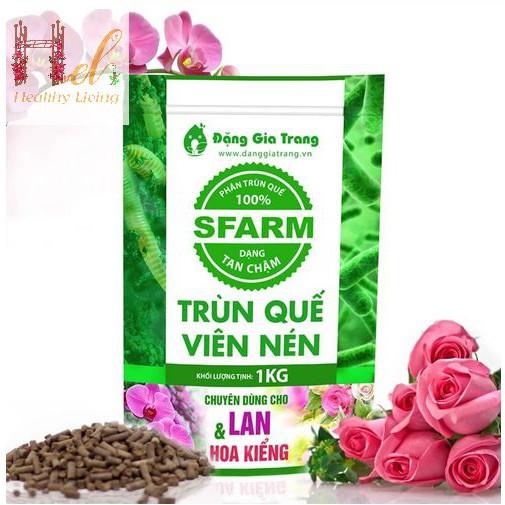 Trùn quế viên nén phân tan chậm không tạp chất Sfarm Trồng Rau Sạch, Hoa, Bằng Đất Sạch, Xơ Dừa Và Phân Bón Hữu Cơ