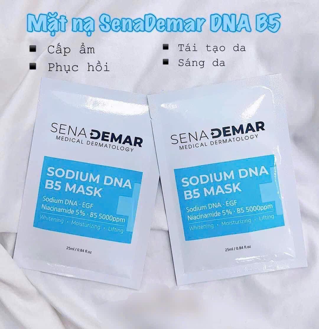 Combo 10 Miếng Mặt Nạ SENADEMAR Tế Bào Gốc Phục Hồi Dưỡng Ẩm 25ml/miếng hạn 2027