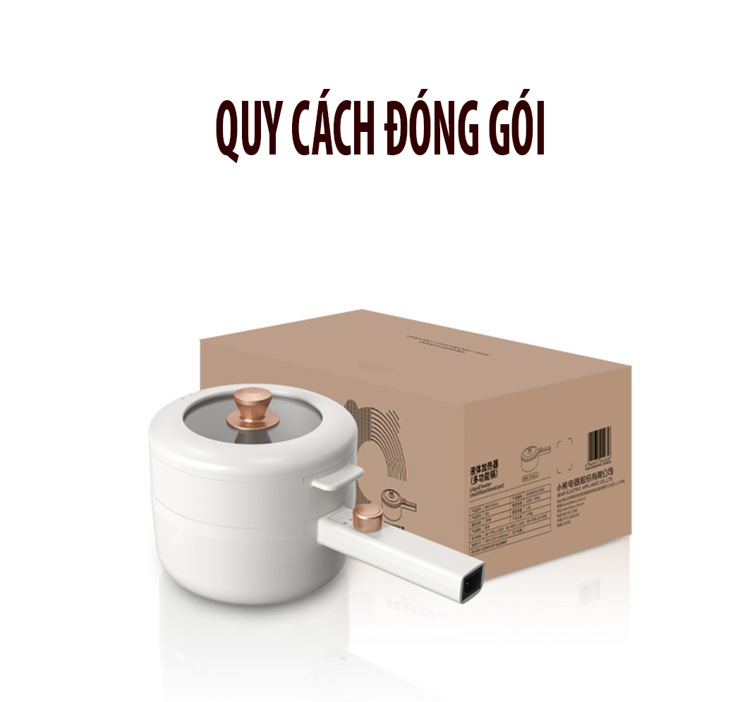 Nồi điện đa năng 1,6L nấu mỳ, lẩu, luộc, chiên, xào, ... có lồng hấp DRG-P16J1 phục vụ 1-3 người ăn tặng ổ cắm 3 chấu