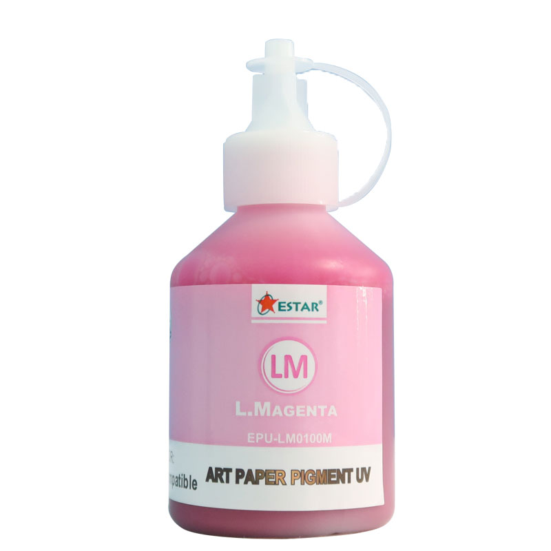 Mực nước màu đỏ nhạt Pigment UV EPU-LM0100M thương hiệu Estar - Dùng cho máy Epson