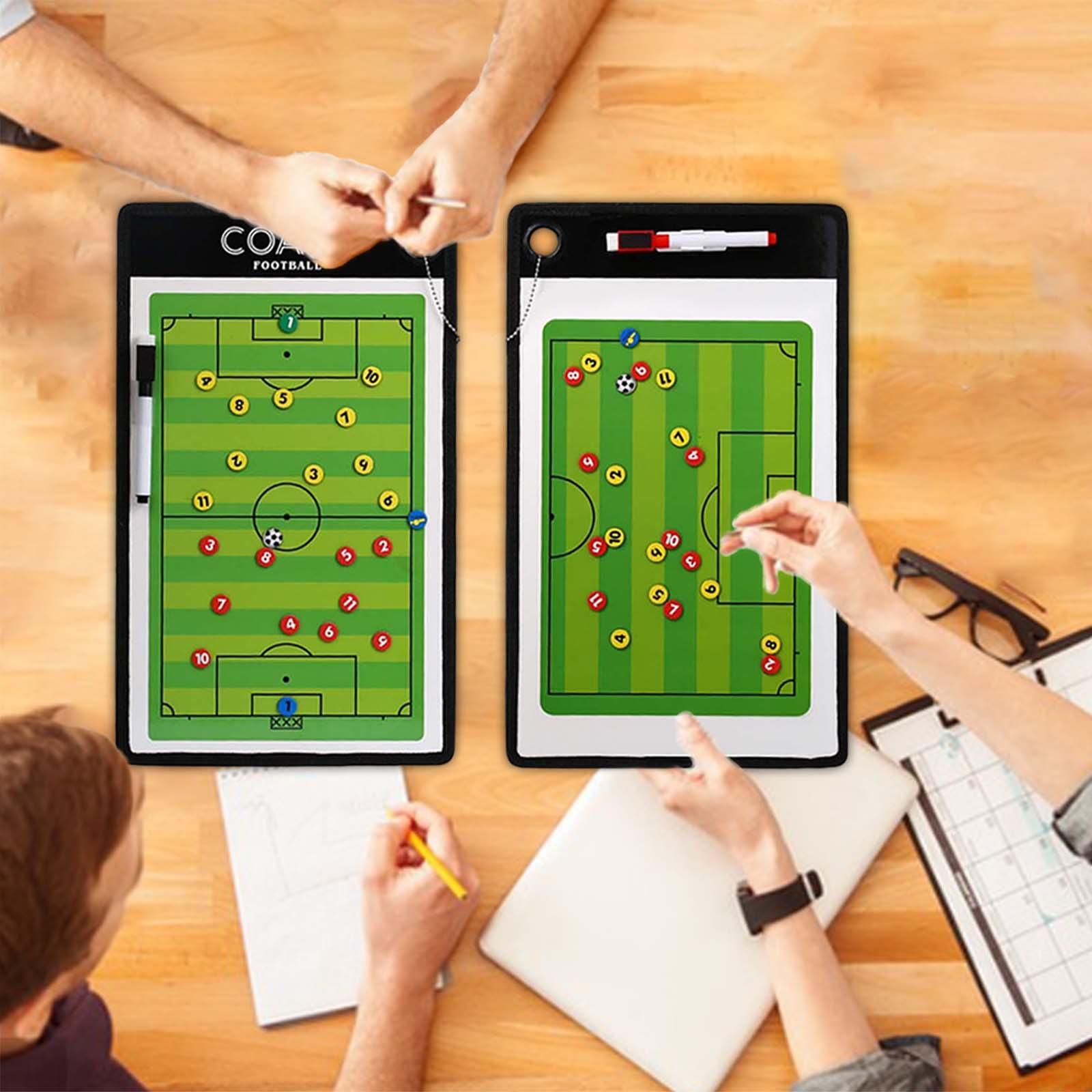 Double Sided Coaches Board Basketball Soccer Strategy Board Training Aid